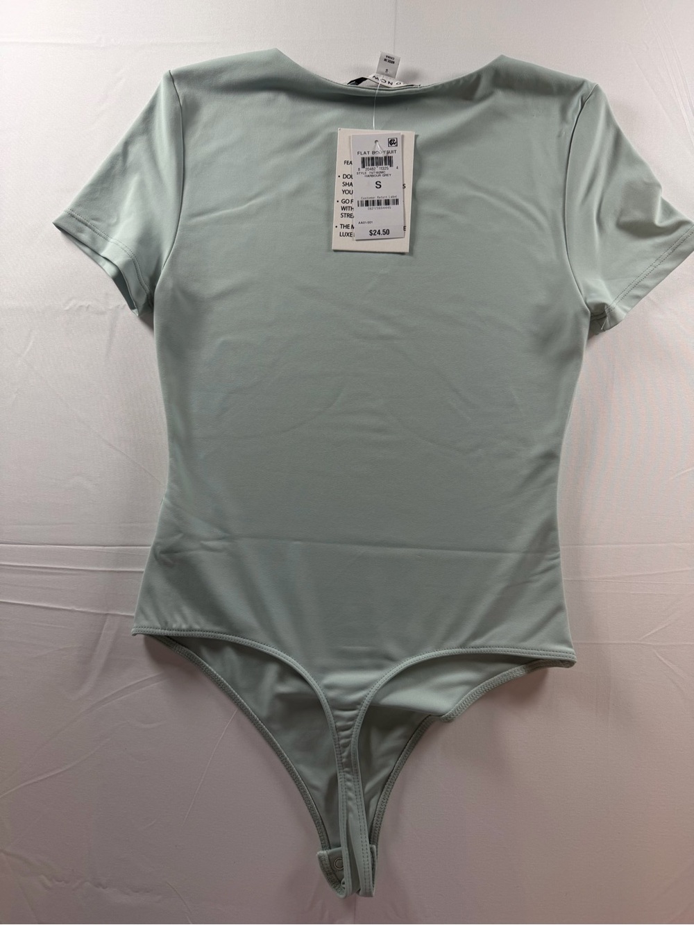 Women’s Short Sleeve Bodysuit in Harbor grey.